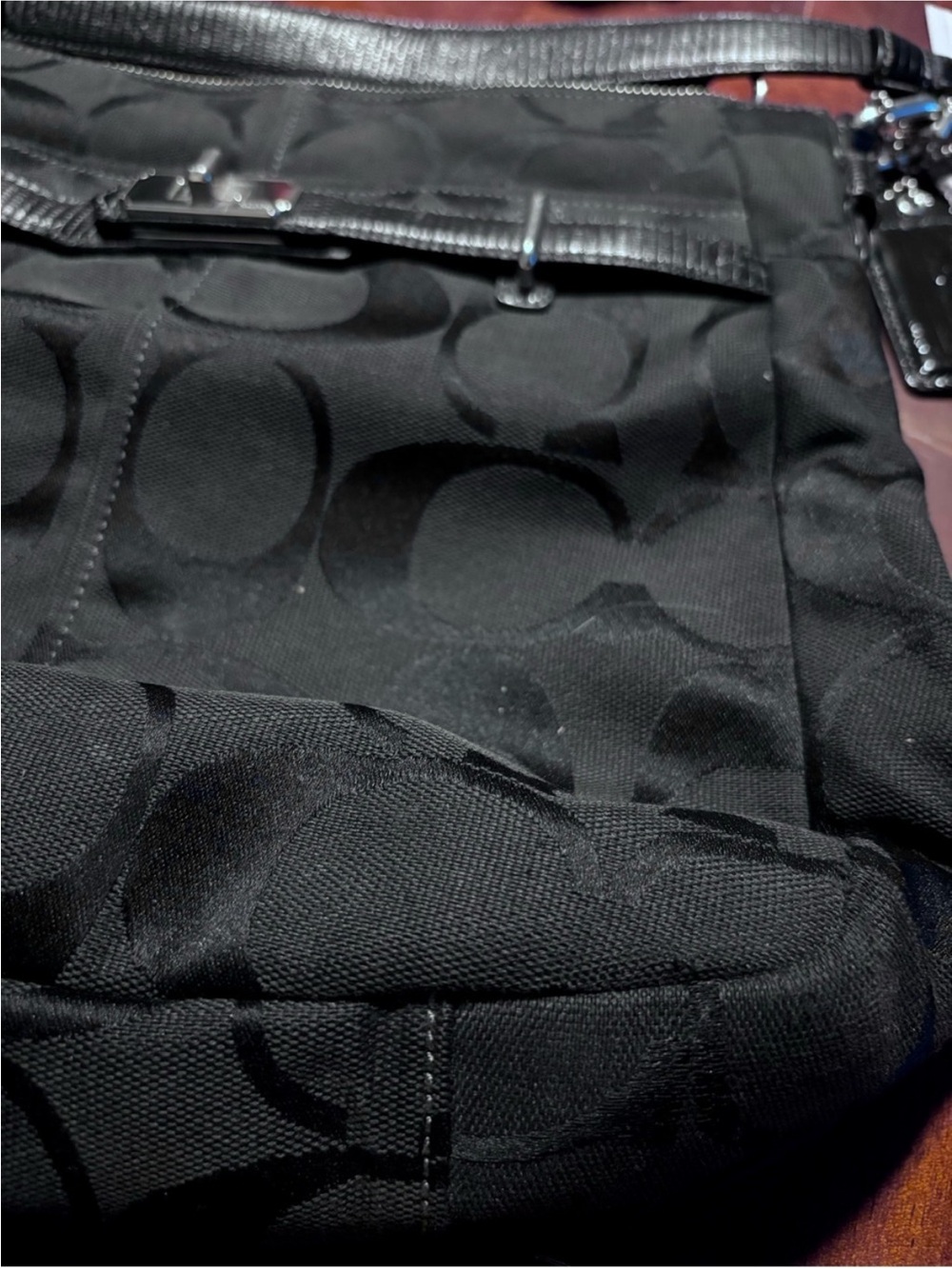 Coach Y2K Black Signature C Set - Chelsea Ashlyn & Matching Wristlet Bundle - Picture 6 of 12